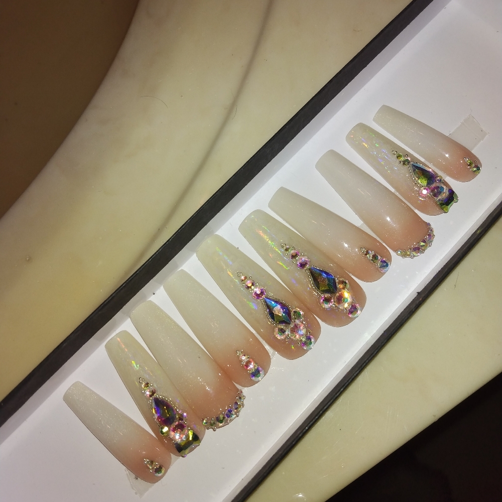 Set of beautiful ombre nails